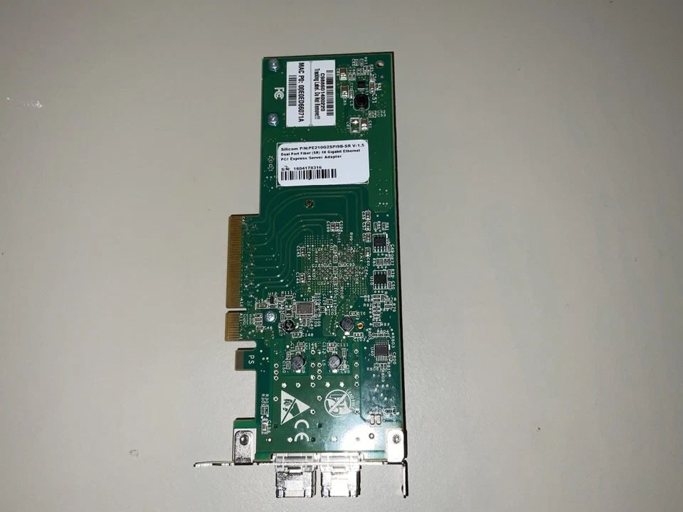 Silicom PE210G2SPI9B-XR-LP Dual-Port Fiber SR 10 gb Eth PCI Server Adapter - Image 3 of 4