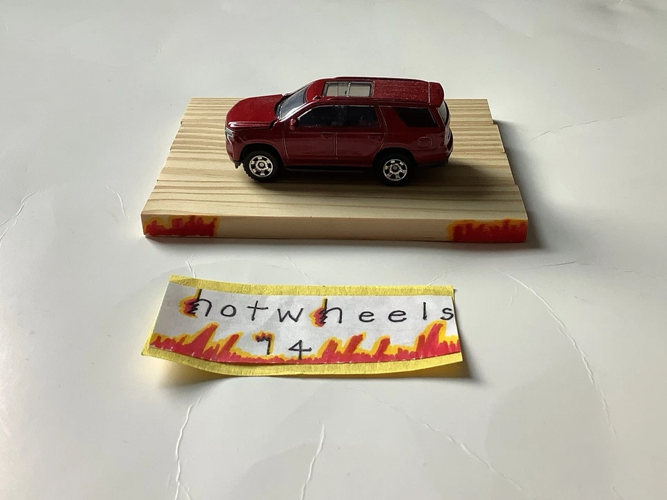 Matchbox Moving Parts Red 2022 Chevy Tahoe w/ Opening Hood - Image 3 of 4