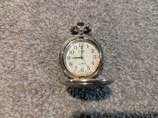 LTD Pocket Watch Vintage Train Locomotive Engine Floral