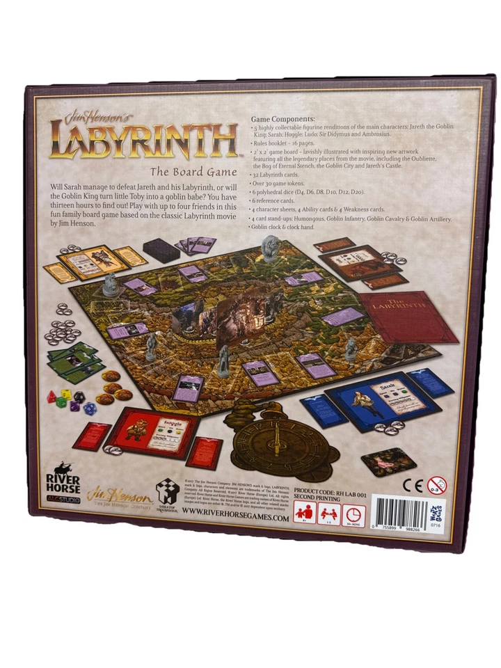 Juego de mesa completo Jim Henson's Labyrinth River Horse Games 2017 David Bowie Foto 3 de 4