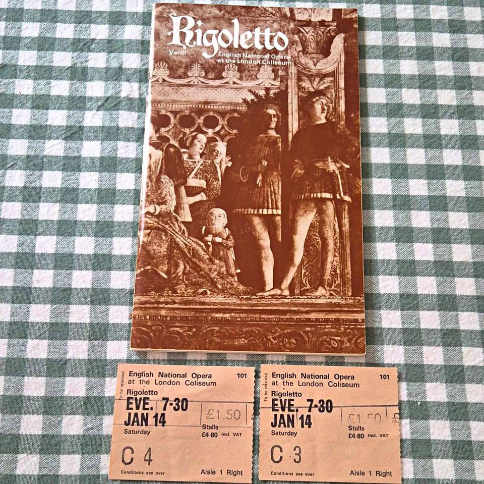 Rigoletto English National Opera Original Programme London Coliseum With Tickets - Image 1 of 1
