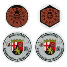 Mainz-Bingen Germany License Plate Complete Sticker Set