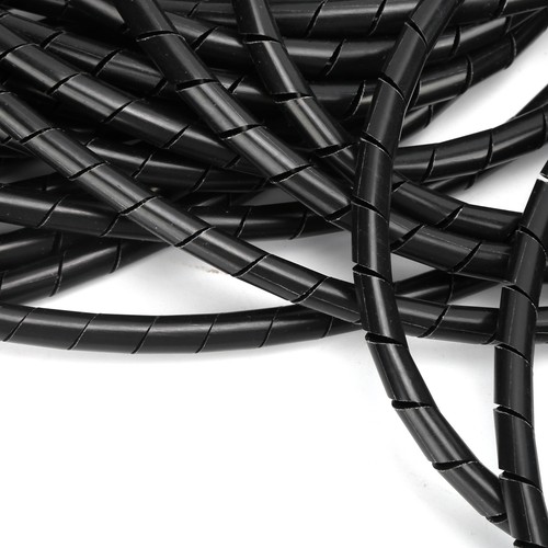 Spiral Wire Wrap Cord Flexible Cable Organizer Management Black For Computer LLI - Photo 12/22