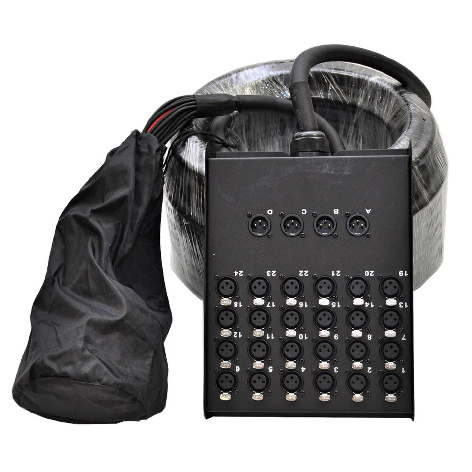 Seismic Audio 24x4 Channel XLR Low Profile Circuit Board Snake Cable - 100 Feet - Image 4 of 4