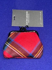 Disney Epcot UK Pavilion Lochcarron of Scotland Plaid Red Tartan Coin Purse