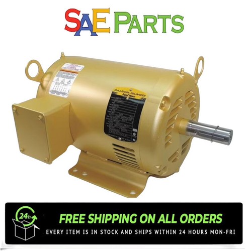 NEW Baldor 3-Phase Motor, 3 HP, 182T Frame, 230/460V, 1765 RPM, EM3211T - Picture 1 of 2