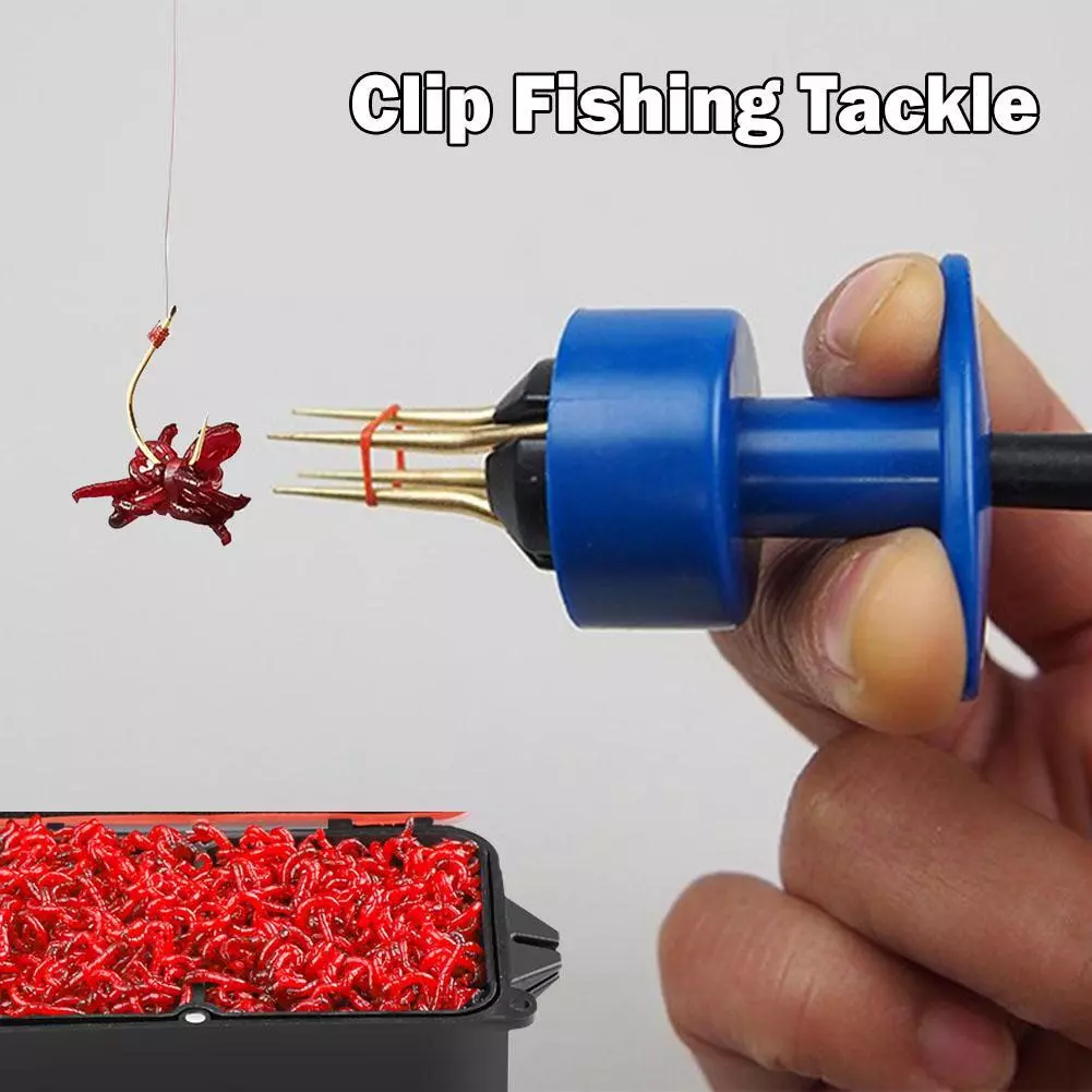 Earthworm/Bloodworm/Bait Clip Fishing Tackle Fishing Rubber Ring W/ Tools  K1R2