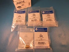 LOT OF 5 SUPERIOR PRODUCTS P-4, 1/4" Brass Plug, Hex Head Pipe Plug