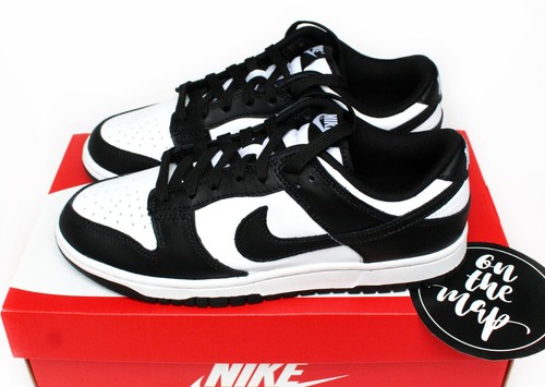 Nike Dunk Basse Stile Retrò Nero Bianco Panda W 2021 UK 3 4 5 6 7 8 9