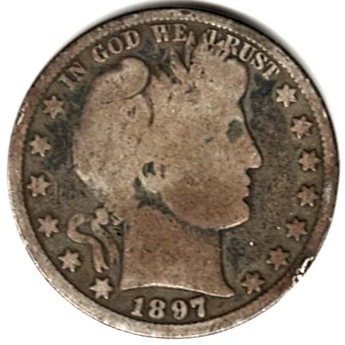 1897 Barber Half grades in GOOD+ condition ~ FULL RIMS ~ SEE THE SCAN  stk y 13
