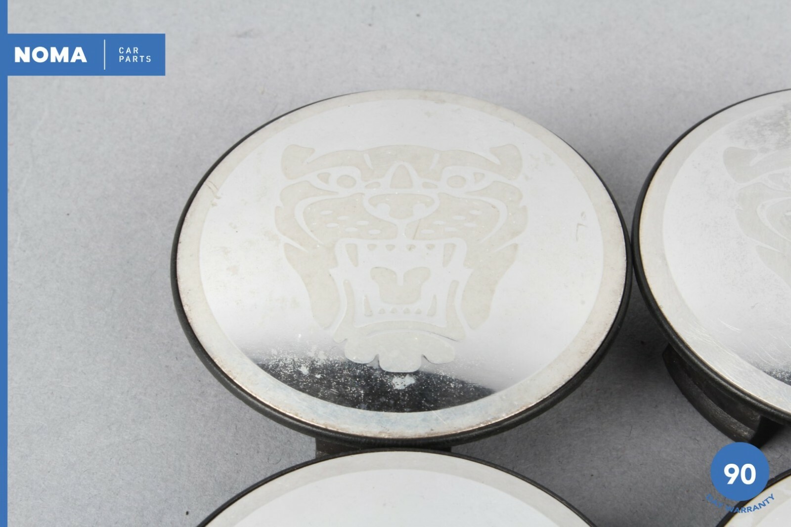 0407 Jaguar XJ8 XJR VDP X350 Center Wheel Hub Cap Rim Cover Set of 2