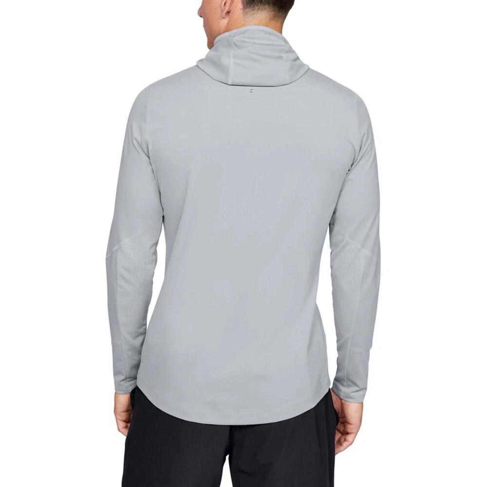 Under Armour UA RUSH ColdGear Hoodie Men's Long Sleeve Top Gray