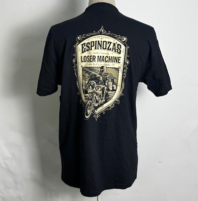Loser Machine x Espinoza's Leather Men's T-Shirt Freeway Black Size L NWT
