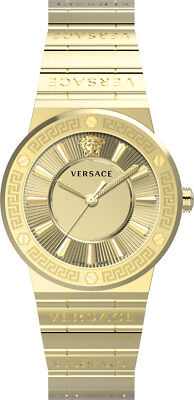 Versace VEVH01320 Greca Logo gold Stainless Steel Women's Watch NEW