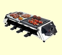 Edelstahl Raclette Genf FüR 8 Personen Mit Grillplatte Und Heissem Stein