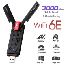 USB Wifi 6E Usb Adapter - Tri-Band 2.4G,5G,6G Wifi Dongle