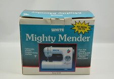 White Mighty Mender W100 Portable Sewing Machine in Box. TESTED
