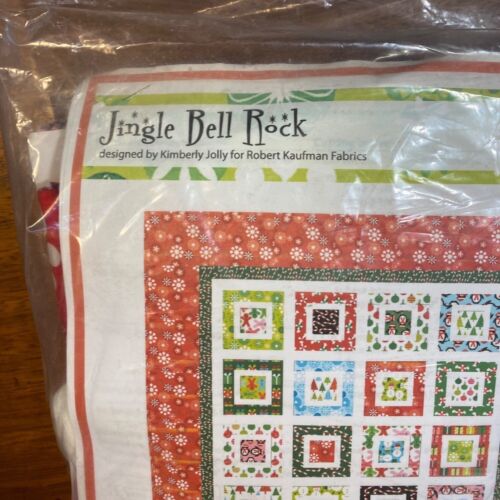 Kit trapunta Jingle Bell Rock con tessuto Jingle di Robert Kaufman tessuto Kona - Foto 3 di 7