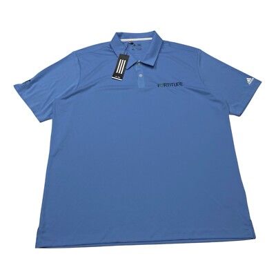 NWT Adidas Golf Fortitude Systems | Blue Short Sleeve Polo Shirt | Men's Size XL