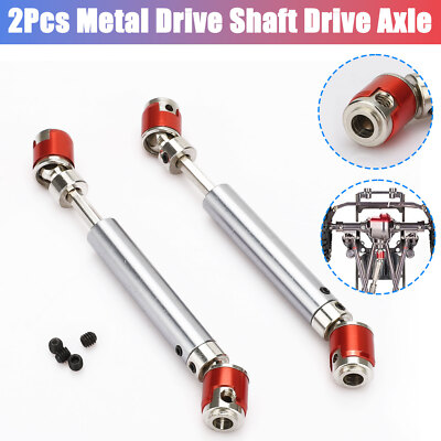 2Pcs Metal Drive Shaft Drive Axle for 1/10 RC Rock Crawler Car Axial SCX10 D90