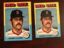 1975 Topps Danny Cater Mini and Regular Size Baseball Cards - Card No. 645