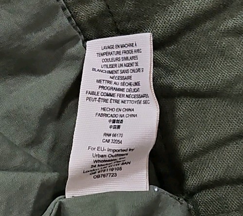 Free People Flight Line Bomber Jacket Womens Large Military Green Cargo Pockets - Picture 11 of 12