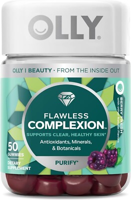 OLLY Flawless Complexion Gummy, Clear and Healthy Skin Support, 50 Ct FREESHIP