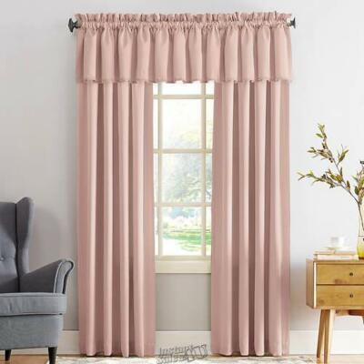 Sun Zero Madison Valance Blush 54''W x 18'' L Curtains