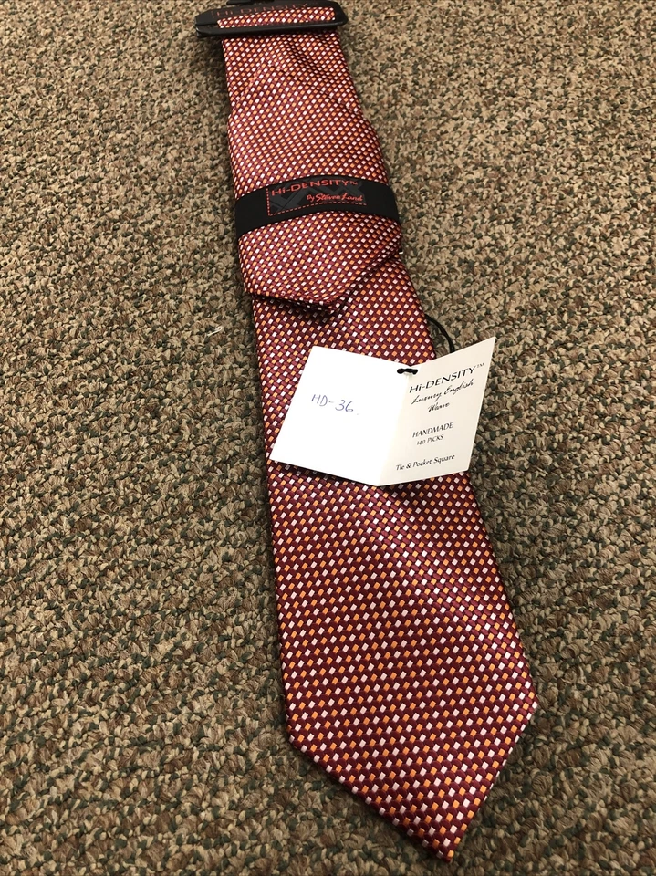NWT Necktie & Hanky Set Steven Land – NEW Collection Hi-DENSITY 140 PICKS HD-36 - Image 4 of 4