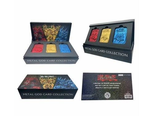 Yugioh Egyptian God Limited Edition Metal Card Collection Slifer Ra Obelisk New - Picture 3 of 3