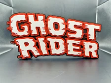 Ghost Rider Logo Sign Display | 3D Wall Desk Shelf Art