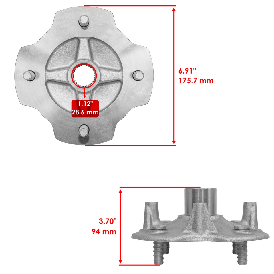 42615-HL4-F00 轮毂适用于本田先锋 1000 SXS100M3 2017-2012 前/后 — 第 2/4 张图片