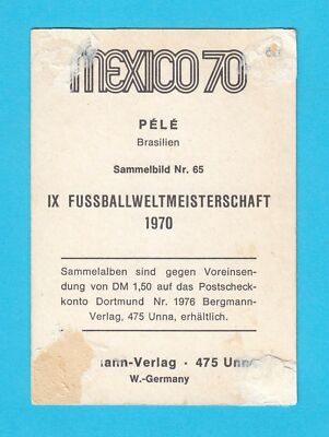 Carte De Profil Sportif Football 2007 #14 PELÉ – Brésil, Coupe Du Monde 1970, Mexique