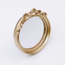 Vintage Wall Mirror Decorative Hanging Mirror 4.2 Dia Small Gold Round Wall ...