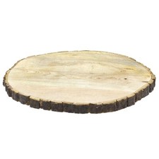 42cm Wooden Tree Trunk Cake Stand | Wedding Birthday Cake Round Display Board