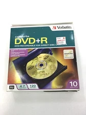 Verbatim LightScribe DVD+R 10 Disc Pack 4.7 GB 120 Min Video BRAN NEW SEALED
