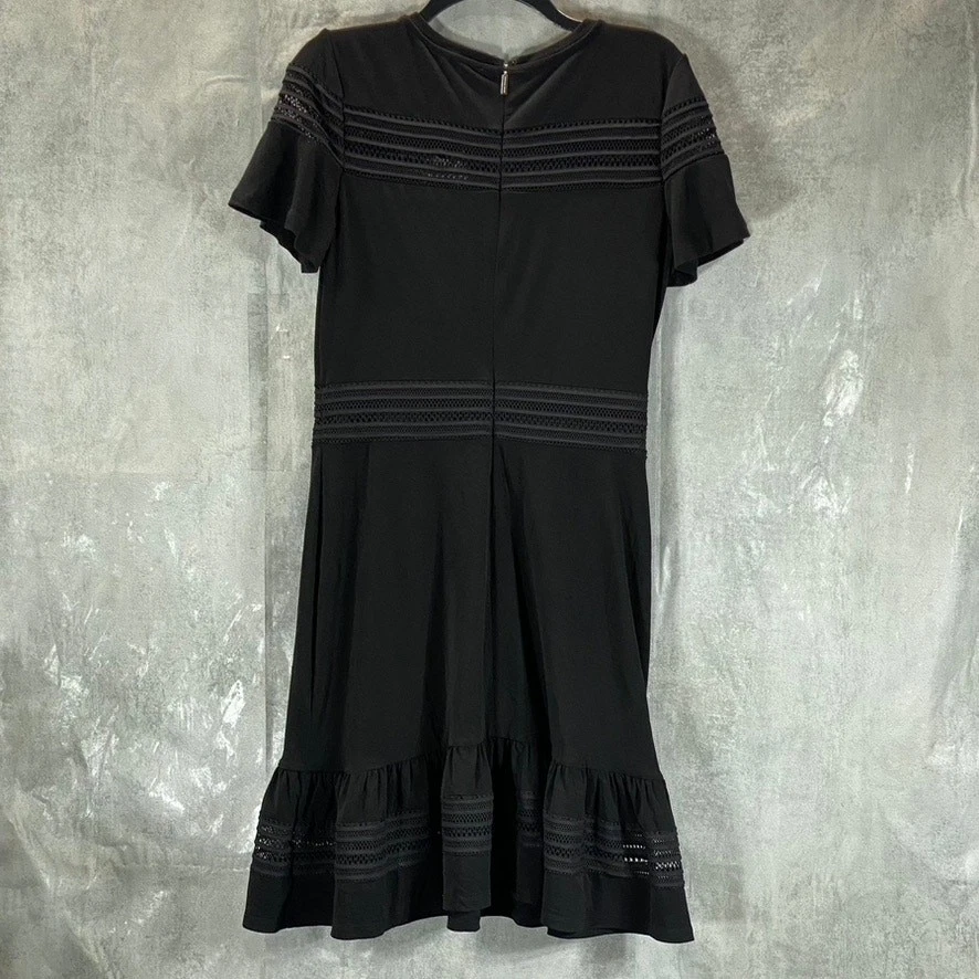 MICHAEL MICHAEL KORS Mini Abito Donna Nero Profondo Maglia Mista Manica Corta TG M