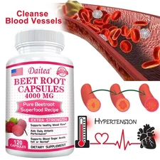 Pure Beetroot Superfood Formula Supplement Heart Support 120 Capsules Grape Seed