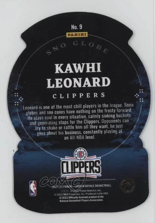 2021-22 Panini Crown Royale Sno Globe Asia Red Kawhi Leonard #9 - Image 2 of 2
