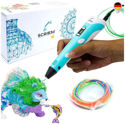 3D-Druckstift SCRIB3D P1 mit 3 Farben PLA Filament Schablone