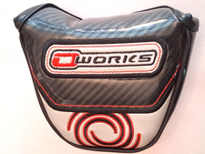 ODYSSEY O WORKS MALLET PUTTER HEADCOVER MAGNETIC CLOSURE BLACK / WHITE / RED