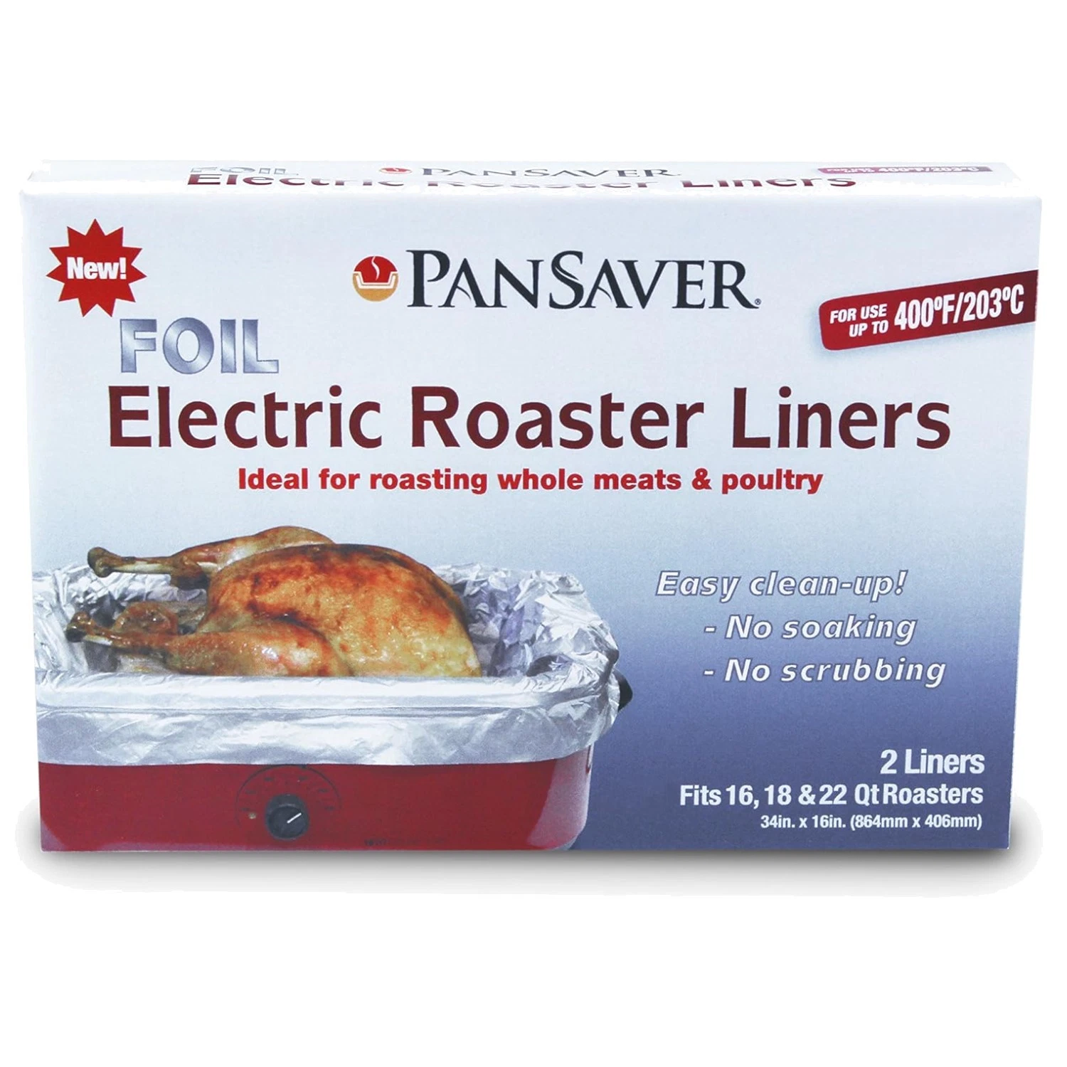 Disposable Electric Roasting Pan Liners - Set of 2