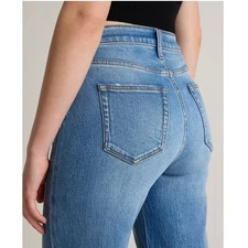 Quince Bella Stretch Relaxed Straight Jeans Atlantic Blue Size 29S