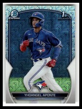 2023 Bowman #BCP-110 Yhoangel Aponte Chrome Prospects Mojo Refractors