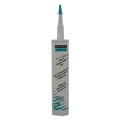 Dowsil 4045032 Silicone Sealant, 10 Oz, Cartridge, Clear, Silicone Base, Hvac/R