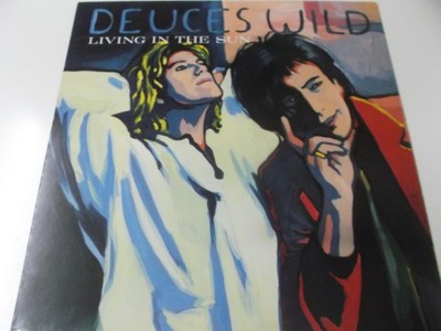 74119 - DEUCES WILD - LIVING IN THE SUN - 1991 VINYL LP (MÜNCHENER FREIHEIT)