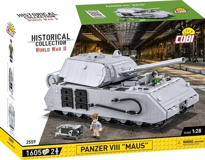 COBI 2559 1:28 PANZER VIII ''MAUS'' - 1605 pcs 2 soldiers - US SELLER - MIB SEALED