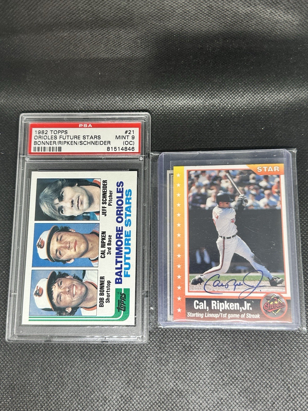 1982 Topps Future Stars Cal Ripken ROOKIE RC PSA 9 & Starting Lineup AUTO /995