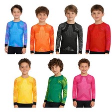 Boys Tops Running T-shirt Jersey Sweatshirt Long Sleeve Costume Athletic Gym