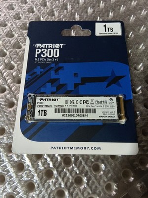 Patriot P300 1TB SSD 2280 M.2 PCIe Gen3 x4 NVMe 1.3 Internal SSD PC  and Laptop